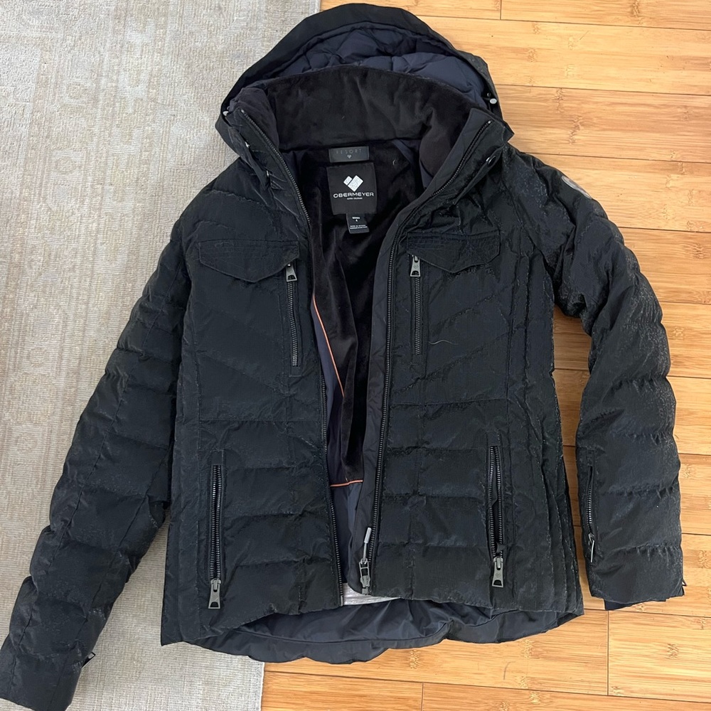 Obermeyer Devon Down Ski Jacket Black Size 4 - image 4